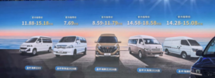 金杯重磅發布五款新車，計劃五年內海外總銷量突破20萬